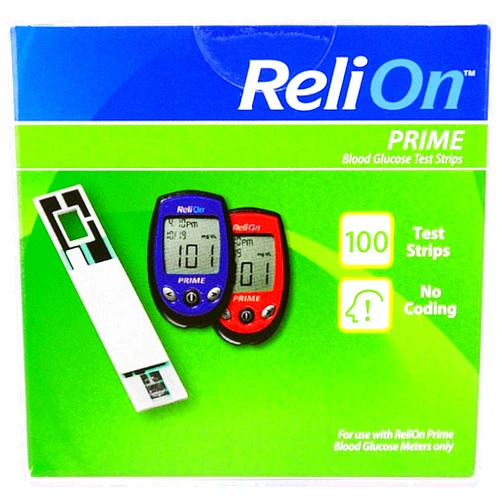 Reli On ReliOn Prime Blood Glucose Test Strips, 100 Count, Single Pack (2)