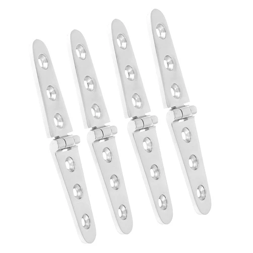 Generic 316 Stainless Steel Boat/Door Hinge ，Heavy Duty Marine Grade Cupboard Cabinet Drawer Door Strap Butt Hinge Furniture Hardware (Size: 6”X1”,4pcs)