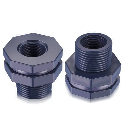 Outus 2 Pieces PVC Bulkhead Fitting for Rain Barrels, Aquariums, Water Tanks (3/4 Inch)