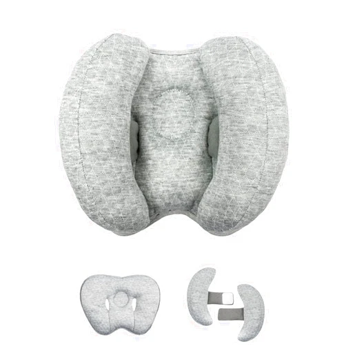 Yufiova Upgrade 2 in 1 Baby Travel Pillow - Banana Shape Adjustable Baby Neck Head Support Car Seat Insert Pillow for Kids,Headrest Pillows for Cars, Gray