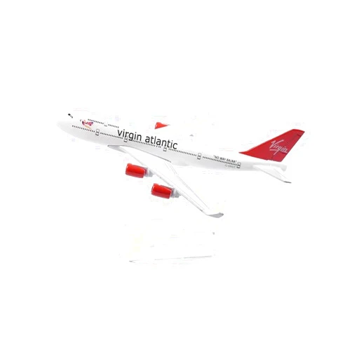 PINZAM Scale Model Airplane 16cm Plum Blossom Airplane Model for Boeing B777 British Airways Die Cast Metal Airplane Model Gift 1:400 Alloy Metal Model(Virgin B747)