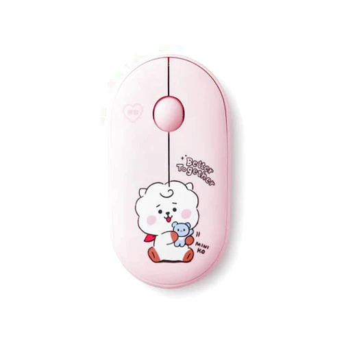 ROYCHE BTS Inspired Characters Multi Pairing Wireless Mouse, Little Buddy Baby Better Together Edition, All in Their Own Cute Style & Colors (RJ)