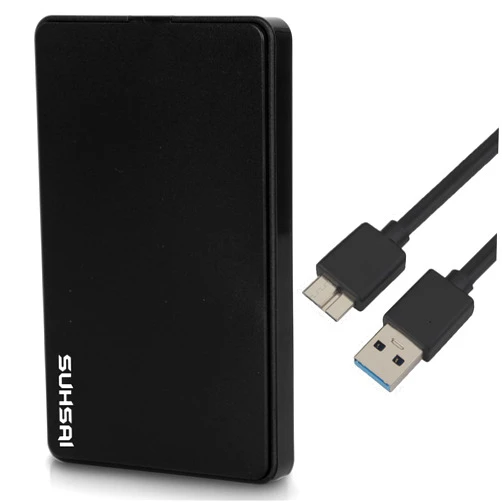 SUHSAI Portable External Hard Drive 1TB USB 3.0 Slim Pocket Size Hardisk Gaming Harddrive Storage and Data Backup Memory Extended 2.5