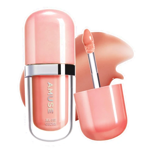 Amuse SEOUL Jel-Fit Tinted Lip Gloss (01 OAT VANILLA), Ultra Shine Plumping Lip Stain, Hydrating Volumizing Lip Tint, Non-Sticky, Long Lasting Glossy Finish, Vegan, K-Beauty Makeup | High Shine, Buildable Color