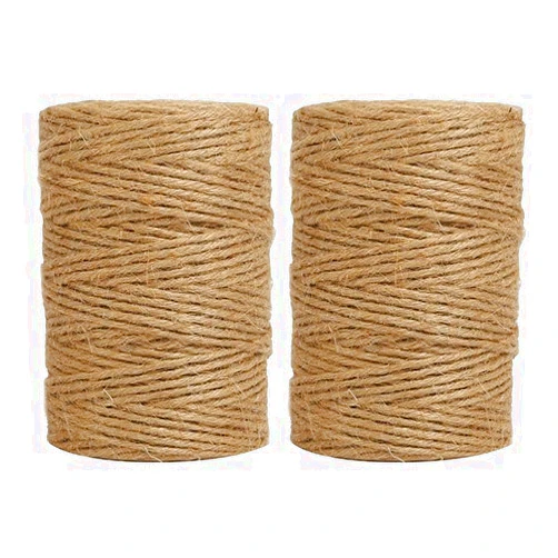 Tenn Well 656 Feet 2.32mm Natural Jute Twine for Gift Wrapping, DIY Crafts, Gardening (2pcs x 328 Feet)