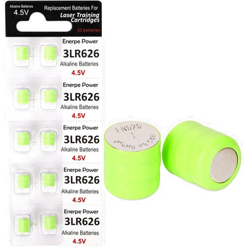 Enerpe 10-Pack 3AG4 / 3LR626 / 3x377 Replacement Batteries 4.5V for All Laser Training Cartridges