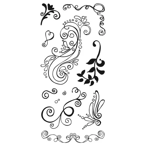 Fiskars 01-005508 4-Inch-by-8-Inch Clear Stamp, Swirls of Fun