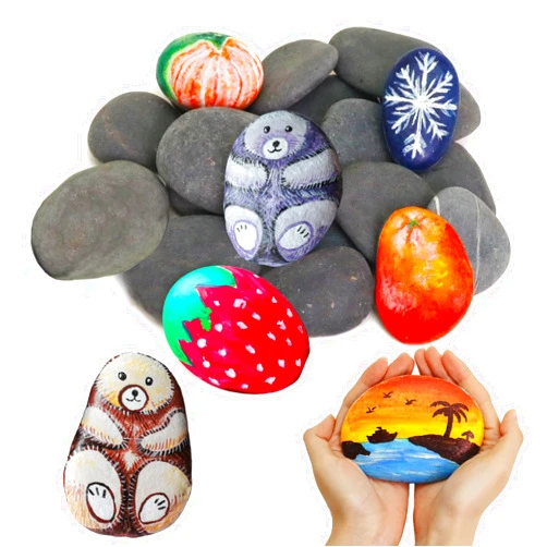Lechloris 17pcs River Rocks for Painting- 2