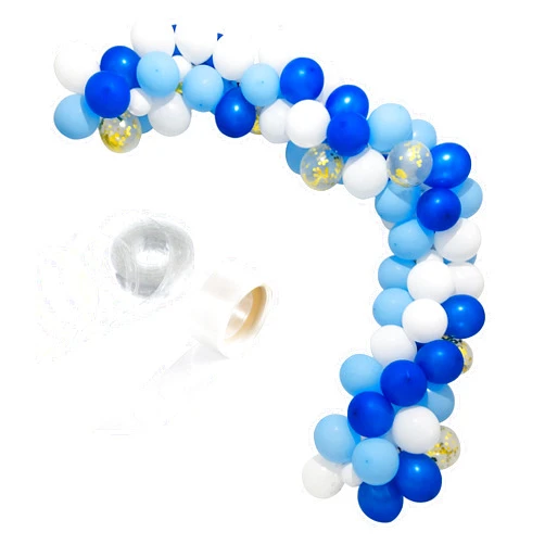 Zorpia 102 Pieces Balloon Garland Kit Balloon Arch Garland for Wedding Birthday Party Decorations (White Blue)