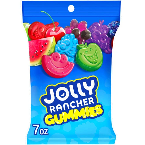 JOLLY RANCHER Gummies Assorted Fruit Flavored Candy Bag, 7 oz