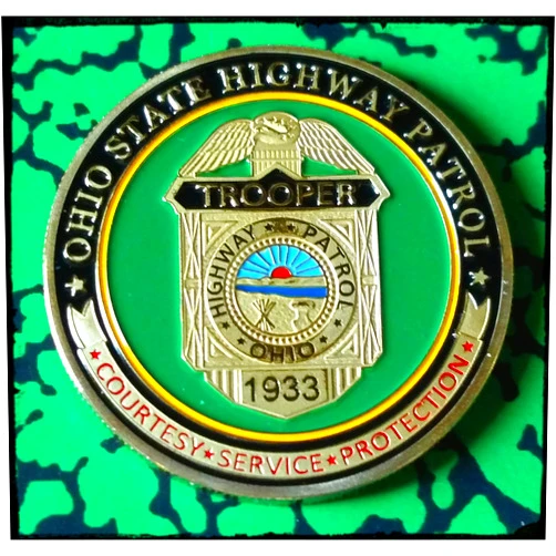 Generic Ohio State Highway Patrol Police Department Challenge Art Coin