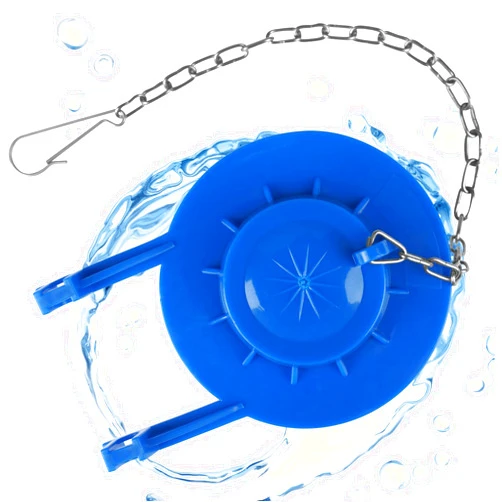 WINONLY Universal Toilet Flapper Replacement 2 Inch - Compatible with Most American Standard Kohler Fluidmaster Toto Gerber Toilets Tank Water Saving Rubber Flush Valve Flapper with Stainless Chain Blue 1Pack
