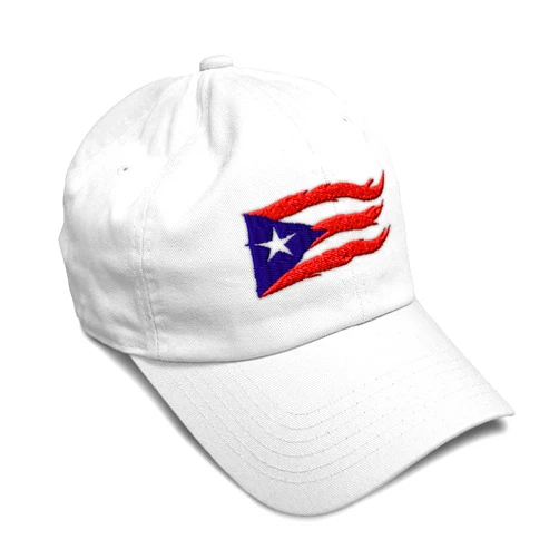Speedy Pros Custom Soft Baseball Cap Puerto Rico Flame Flag Black Embroidery Flags Twill Cotton Dad Hats for Men & Women
