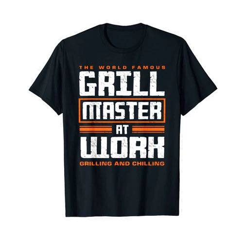 Funny Grill BBQ Smoker Grillmaster Gifts Quotes World Famous Grill Master At Work - Funny Grillmaster BBQ T-Shirt