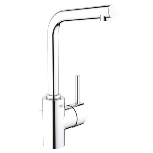 GROHE 23737002 Concetto Single-Handle Bathroom Faucet L-size, Starlight Chrome, Large