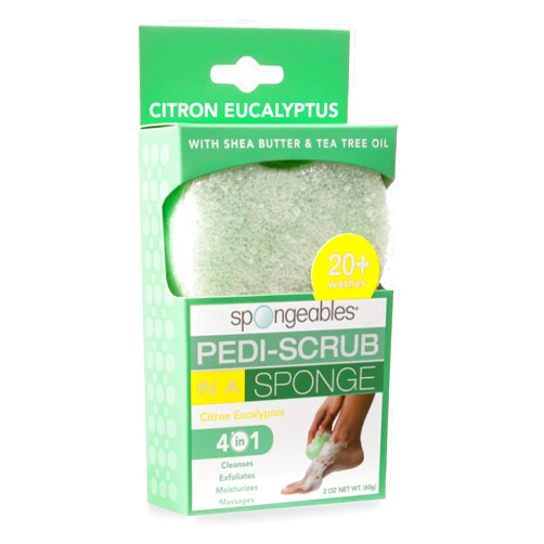 Spongeables Pedi Scrub Foot Exfoliating 20+ Wash Sponge