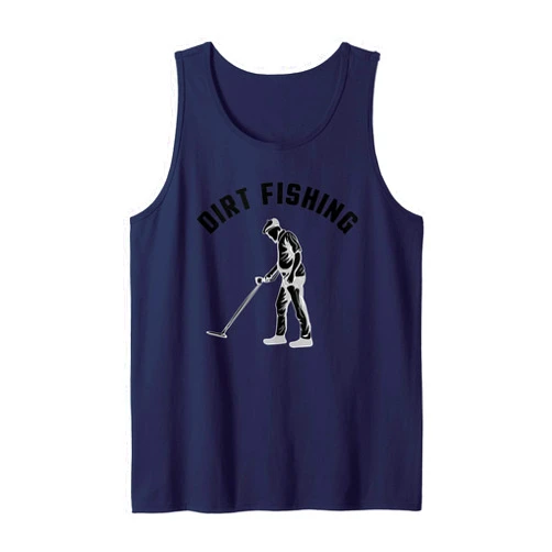 Cute Geocaching Treasure Hunter Detector Designs Funny Metal Detecting Gift For Men Women Dirt Fishing Lovers Tank Top