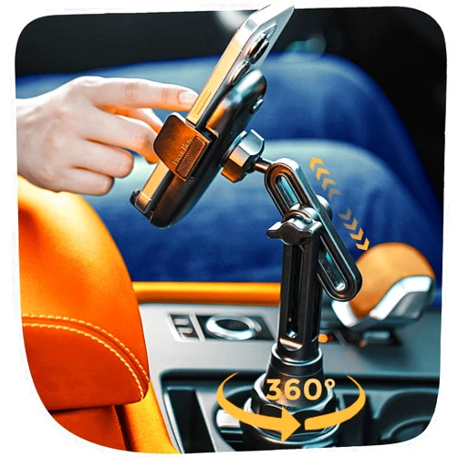LISEN Cup Holder Cell Phone Holder for Car Mount, 2025 New Car Cup Phone Holders for Your Car Adjustable Cell Phone Holder Car Accessories Trucks Golf Cart for iPhone Samsung Google