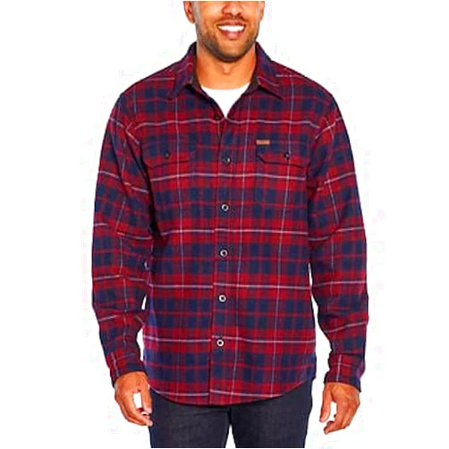 Orvis Men's Button Down Winter Heavy Weight Long Sleeve Flannel Shirt, Sangria Plaid, XX-Large