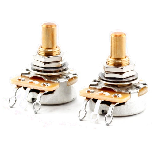 The Art Of Tone Custom CTS 500K Pot Short (3/8 inch) Solid Shaft, 10% Audio Taper, 10% Tolerance, Pair (2X)