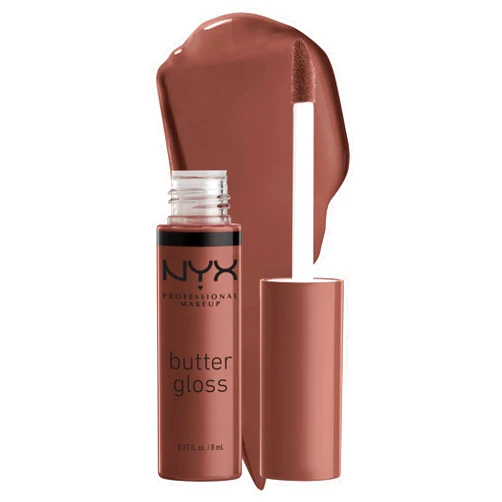 NYX PROFESSIONAL MAKEUP Butter Gloss, Non-Sticky Lip Gloss - Ginger Snap (Chocolate Brown)