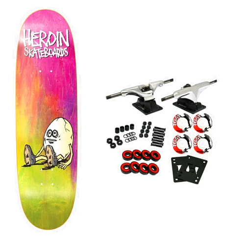 TGM Skateboards Heroin Skateboard Complete The Rainbow Egg 9.125