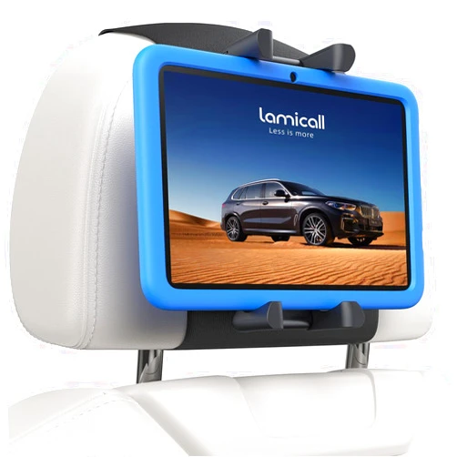 Lamicall Tablet Holder for Car Headrest - [Thick Case Friendly] [360° Rotation] Car Tablet Mount for Backseat, Road Trip Essentials for Kids, for iPad Pro, Air, Mini, Galaxy, Fire HD, 6.1-13