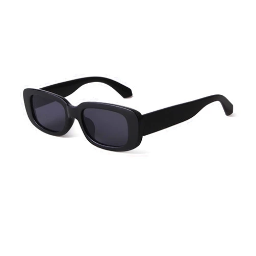 JUDOO Black Rectangle Sunglasses Women Trendy Retro Sunglasses 90s Vintage Cute Sunglasses UV400 Protection