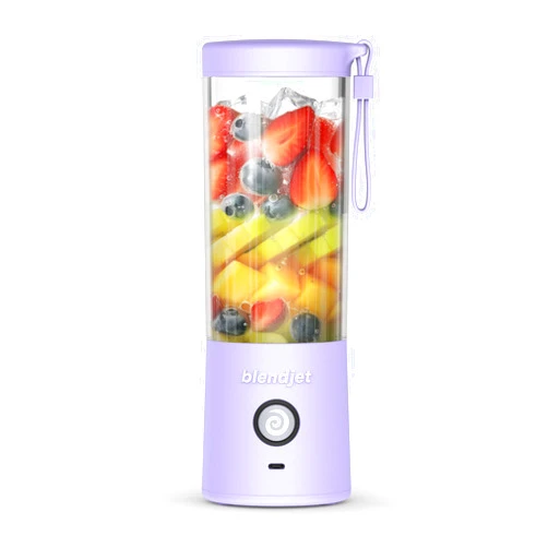 BlendJet Portable Blender for Smoothies & Shakes - 16oz BlendJet 2 Cordless Personal Small Blender, USB-C Rechargeable & Self Cleaning - Mini Travel Blender with Stainless Steel Blade (Lavender)