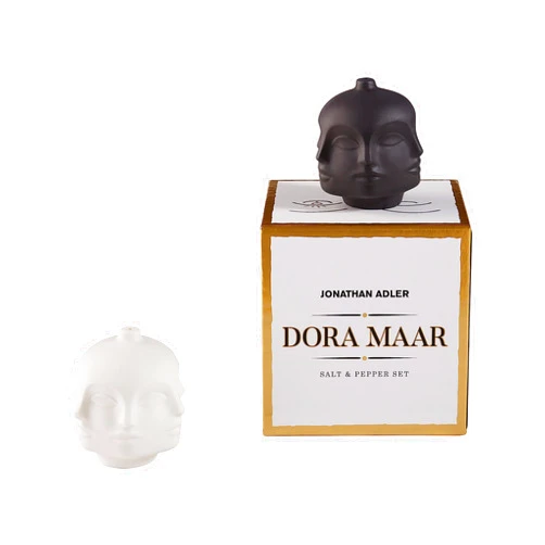 Now House by Jonathan Adler Jonathan Adler Dora Maar Salt & Pepper Set, White/Black, Small