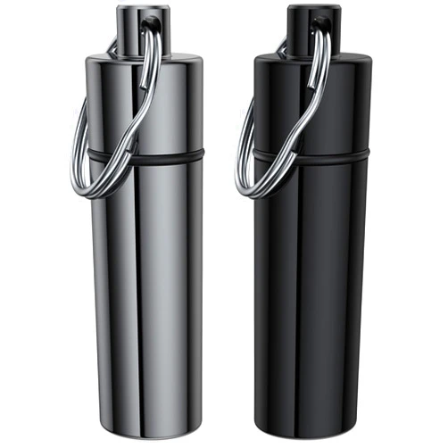 TecQach Small Pill Box,(2 Pack) Keychain Pill Holder Portable Mini Travel Pill Container Metal Case Bottle with Keyring