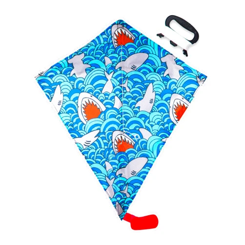 Narwhal Collection Diamond Kite for Kids and Adults. Easy to Fly. Great for Children at Beach or Park. Outdoor Toy. Fun Family Activities for Boys and Girls (Shark)