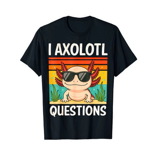 I Axolotl Questions Shirt Adults Youth Kids Retro Vintage T-Shirt