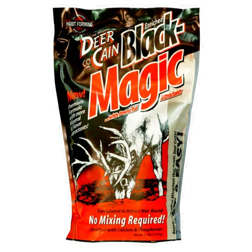 Evolved Habitats Deer Co-Cane Black Magic Powder Mix Deer Mineral Attractant - Fast & Easy to Use Habit-Forming Year-Round Beneficial Mineral Food Supplement - 4.5 Lb