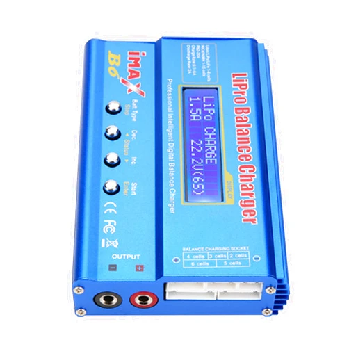 Hyuduo B6 80W Balance Charger Discharger Digital Battery Pack Charger for Li-Po/Li-ion/Li-Fe/NiMH/NiCd/Packs LCD Hobby Battery Charger(without Plug)