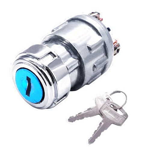 mankk 3 Wires Ignition Switch with Key 12V Universal Engine Starter Key Switch Off/On/(Start) 3 Position with 2 Keys for Car Motorcycle Tractor UTV ATV Modified Car M-043