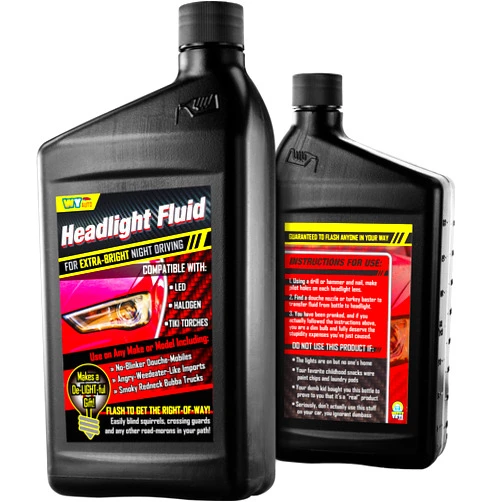 Witty Yeti Headlight Fluid Car Gag Gift Makes Hilarious Fun of Automobile Inept Pals. Hysterical Hit for Secret Santa & White Elephant Parties! Give Your Friend a Funny Car Prank Product