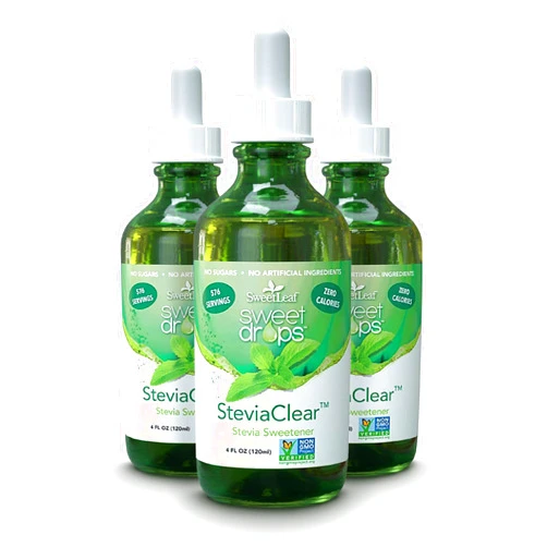 SweetLeaf SteviaClear Sweet Drops - Natural Stevia Liquid Sweetener, Pure Stevia Drops, No Bitter Aftertaste, Liquid Sugar Alternative, Zero Calorie, Keto, Non-GMO Stevia, 4 Fl Oz (Pack of 3)