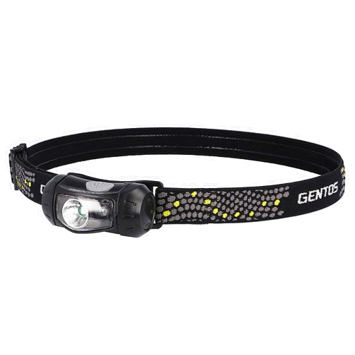 GENTOS LED Headlight, AA Battery Operated, 120 Lumens, Waterproof, CP-195DB, Outdoor, Disaster Prevention, Red Sub-LED, Black