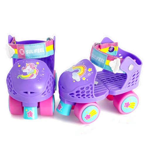 SULIFEEL Kids Adjustable Quad Roller Skates,Toddler Beginner Roller Skates for Girls and Boys Age 2-5 Years Old