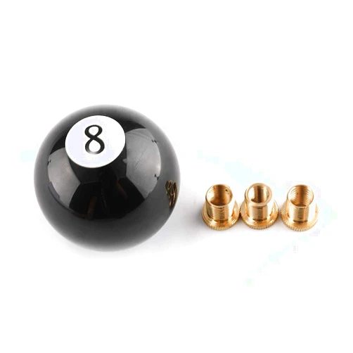 TOOOPFU Shift Knob Manual Gear Shift Lever Round Ball 8 Ball Unviersal 4 5 6 Speed with 3 Adapters Black