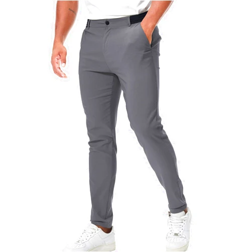 Suvifuly Men's Chino Casual Pants Slim Fit Skinny Tapered Cotton Dress Pants Stretch Jogger Golf Sweatpants with Pockets