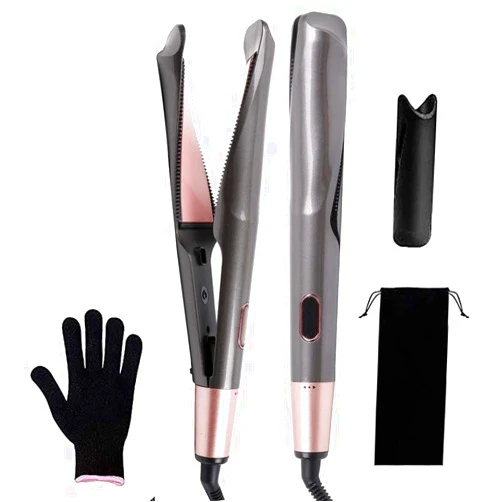 EDDGE Professional 2 in 1 Twist Hair Curling & Straightening Iron Hair Straightener Hair Curler Wet & Dry Flat Iron Hair Styler Tools