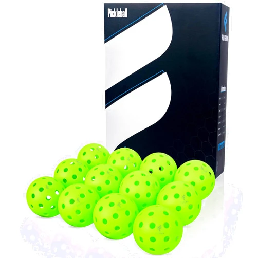 Gustamucho Fligon Pickleball Balls, 12-Pack, Pickleball Balls 40-Hole Outdoor Design, High Bounce, True Flight & Durability for All Skill Levels