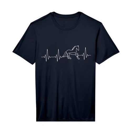 Pferd Herzschlag für Damen und Pferdeliebhaber Rider or Rider Heartbeat Girls Horse Performance T-Shirt