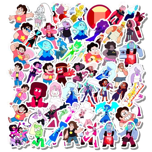 Philevathan 59 Pcs Stickers Pack Funny Wall Sticker Steven Aesthetic Universe Vinyl 59 Colorful Waterproof Decal for Car Skateboard Luggage Bottle Water Bike Guitar Bumper Laptop