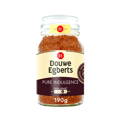 Douwe Egberts Pure Indulgence Instant Coffee in Jar, Dark Roast, 6.7-Ounce, 190 gram