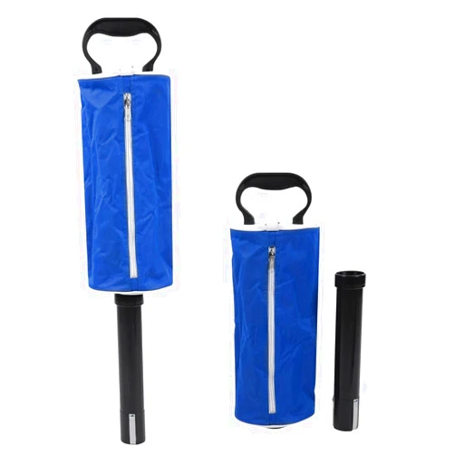 LSAR Golf Ball Retriever, Shag Bag for Golf Balls, Portable Golf Ball Pick Up with Detachable Aluminum Alloy Tube, Golf Ball Collector Hold up to 70 Balls Pocket Shagger Storage (Blue)
