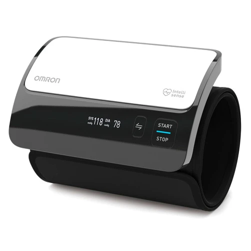 OMRON Evolv Bluetooth Wireless Upper Arm Blood Pressure Monitor with Portable, One-piece Design – Works with Alexa