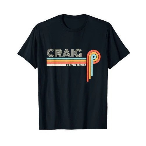 Custom Family Limited Edition Personal First Name CRAIG Name Gifts Personalized Funny Retro Vintage Birthday T-Shirt